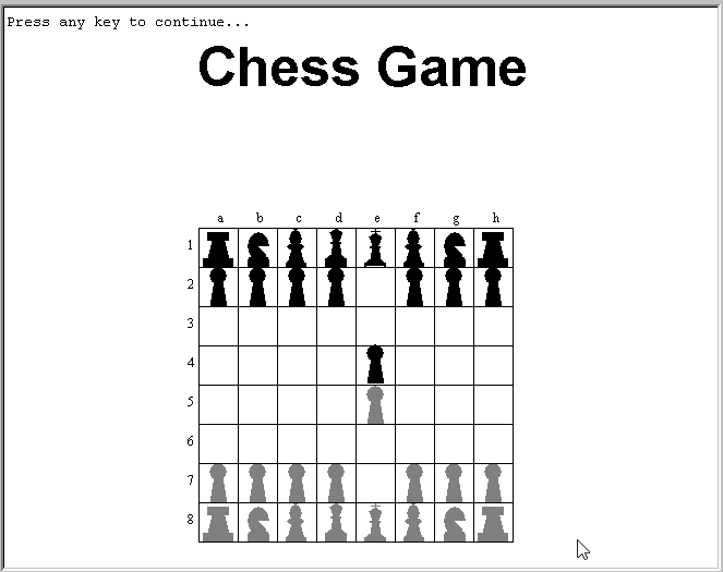 Chess Program Demonstration